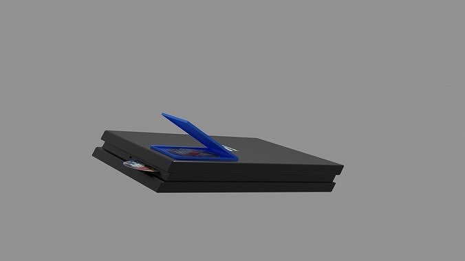 PlayStation 4 slim Low-poly 3D model