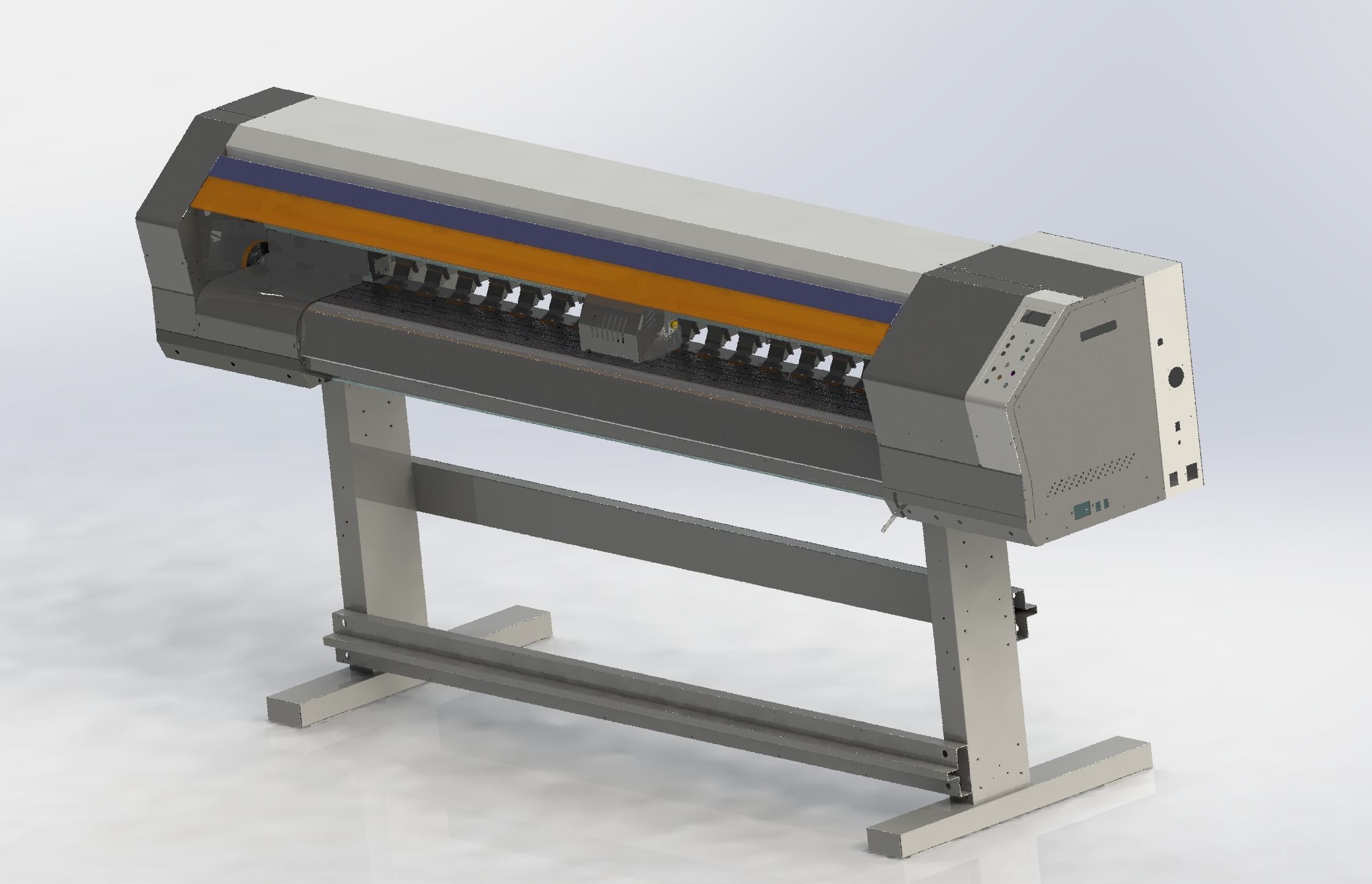 Large inkjet printer 3D model_2
