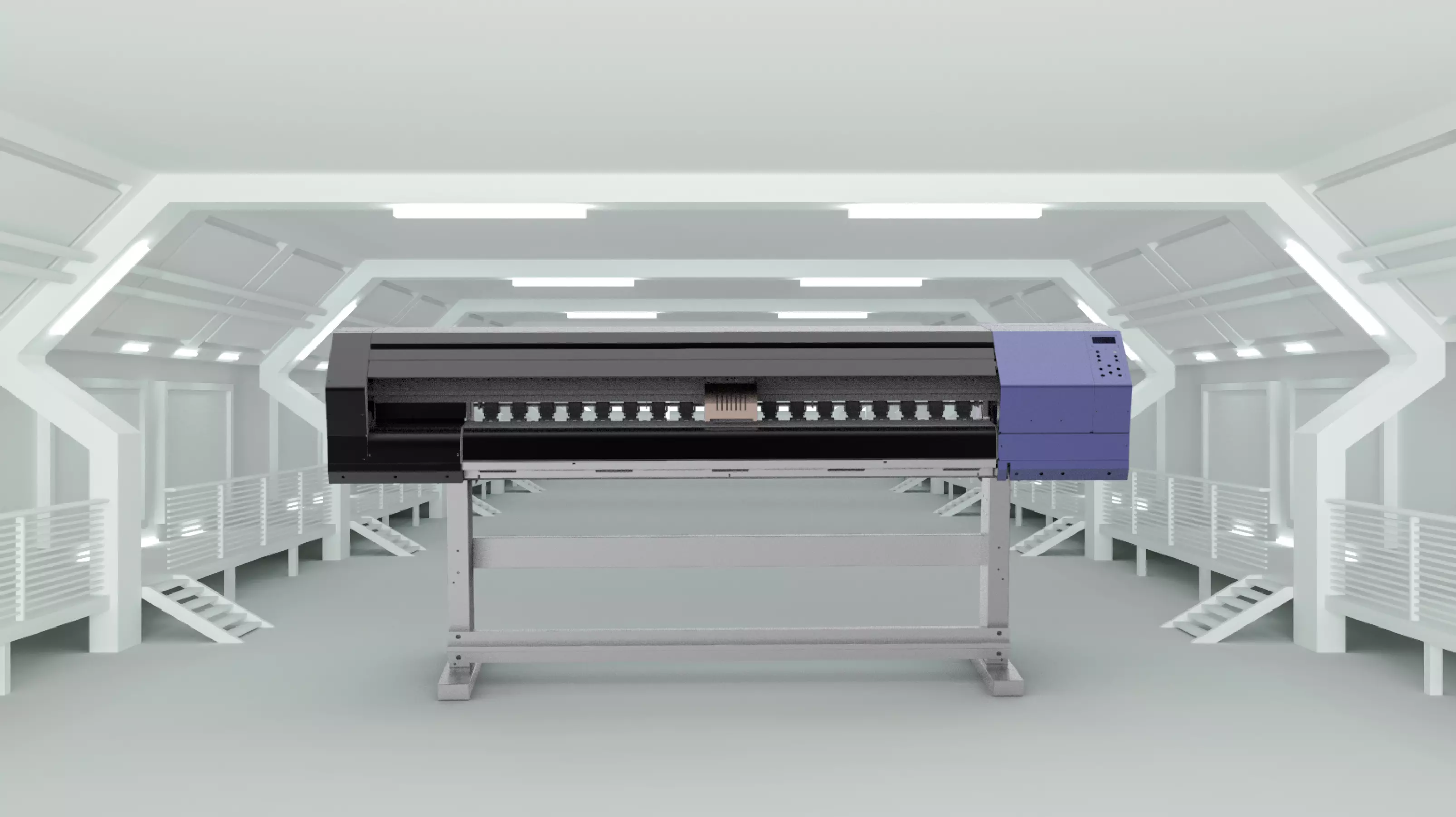 Large inkjet printer 3D model_0