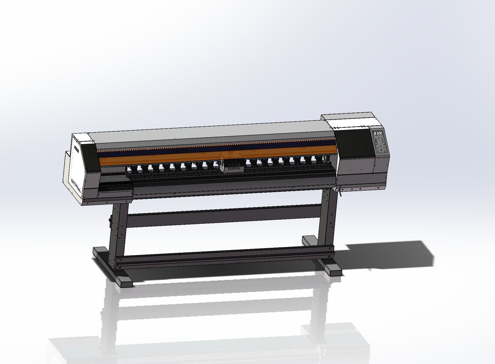 Large inkjet printer 3D model_3