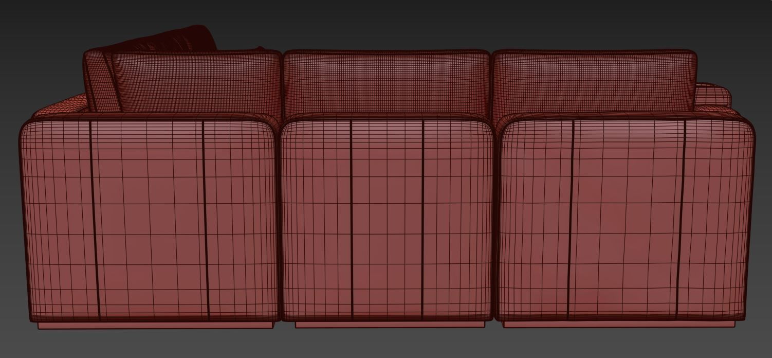 Lovesac sactional sofa 3D model_7