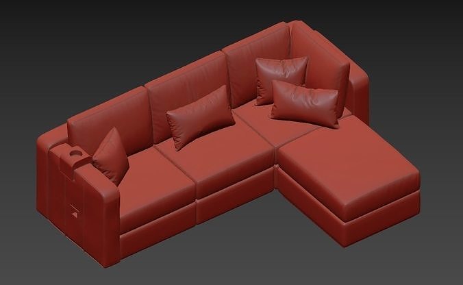 Lovesac sactional sofa 3D model 4