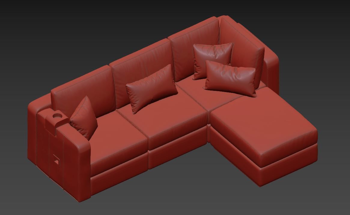 Lovesac sactional sofa 3D model_3