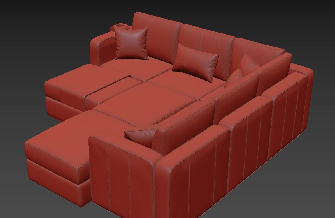 Lovesac sactional sofa 3D model_8