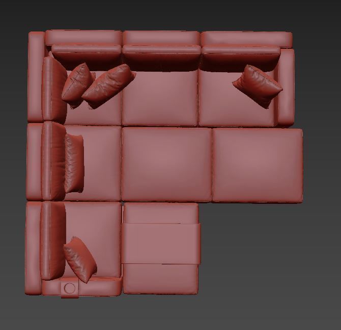 Lovesac sactional sofa 3D model_10