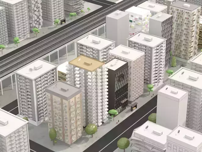 Low Poly Clay Building Collection