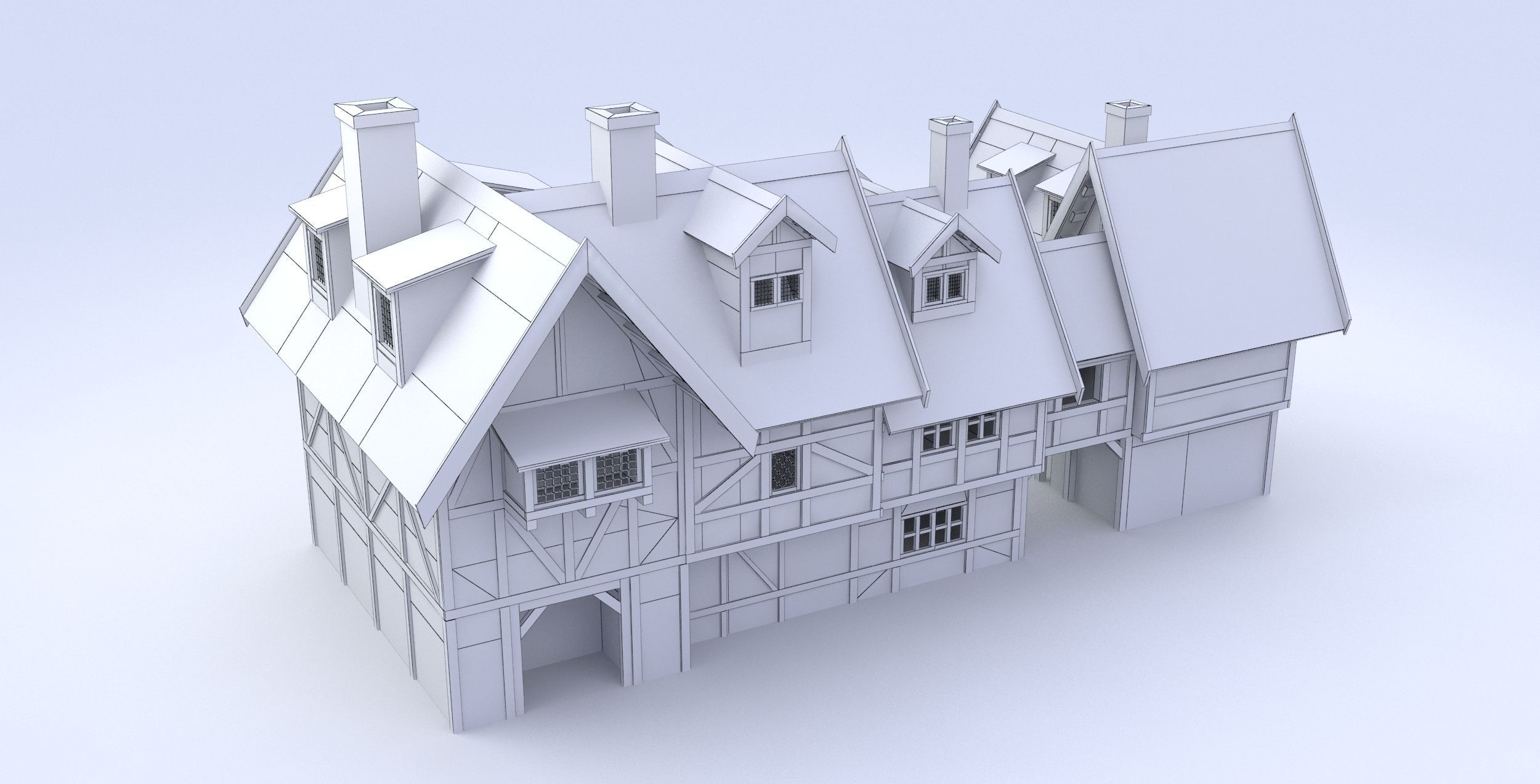 medieval house 3D model_6