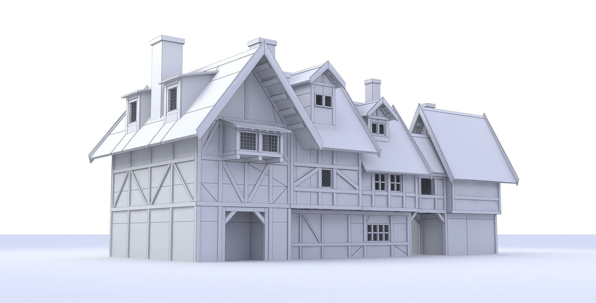medieval house 3D model_5