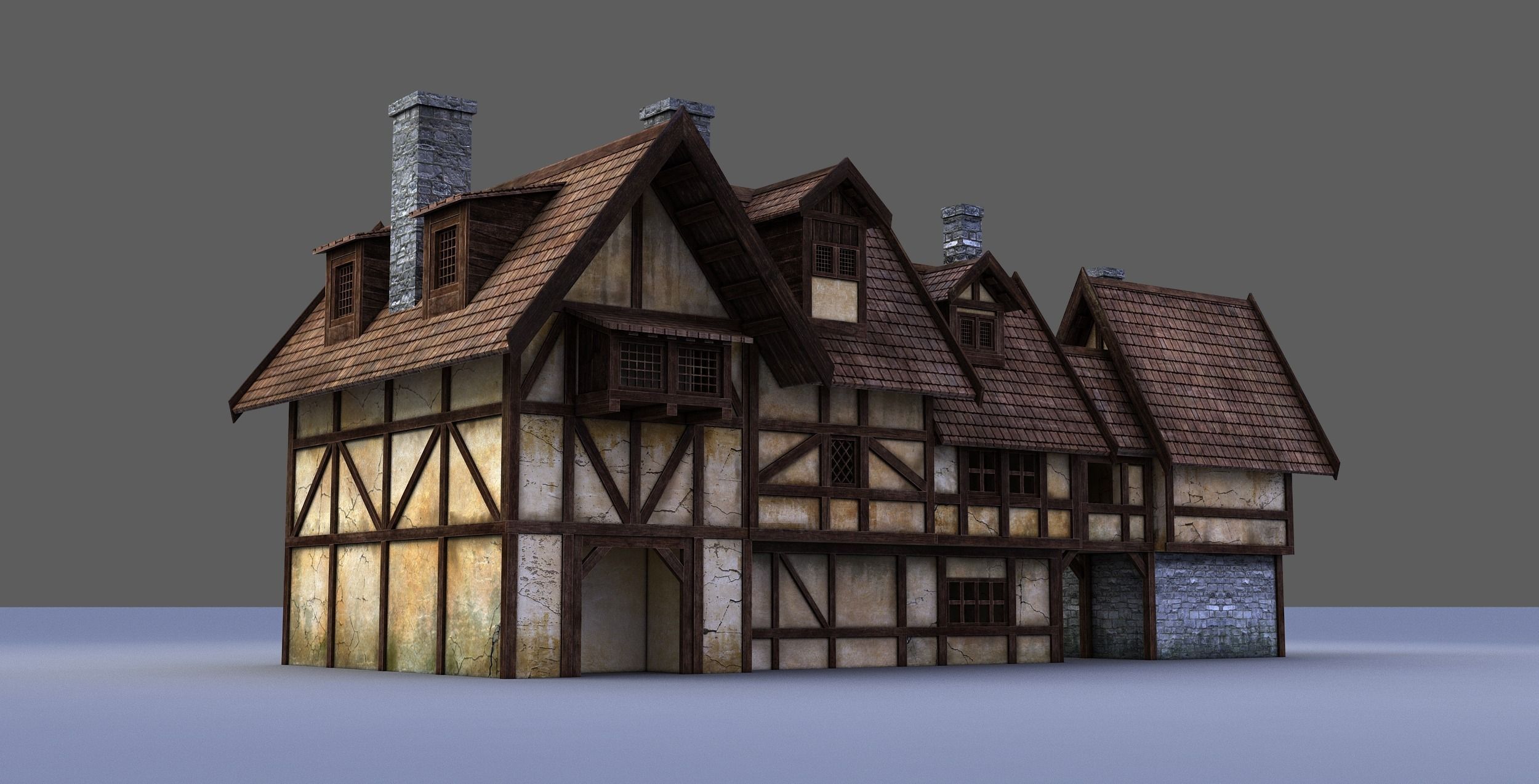 medieval house 3D model_4