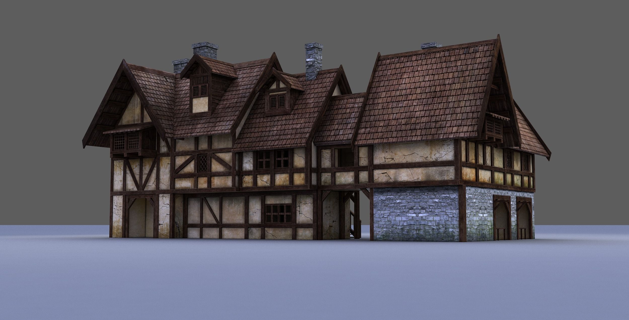 medieval house 3D model_7