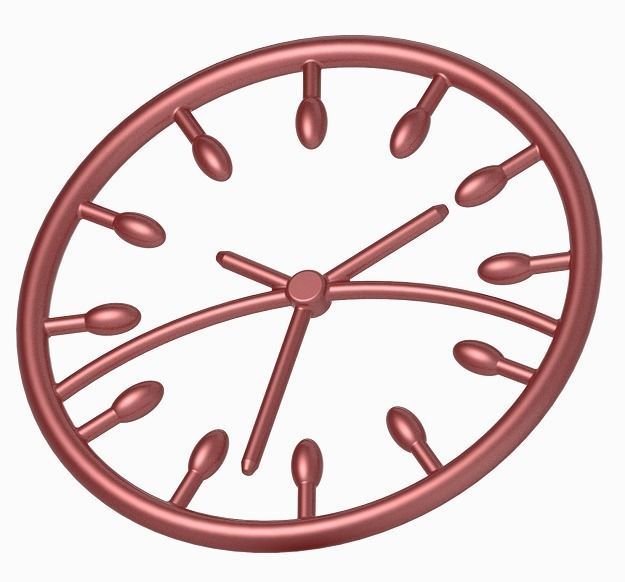 Classic Modern Wall Clock 3D print model_1