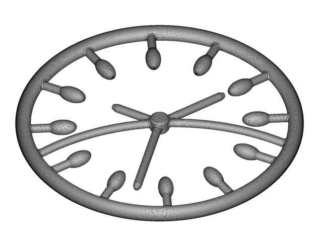 Classic Modern Wall Clock 3D print model_3