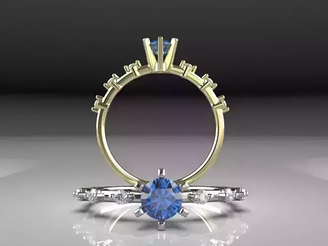 Engagement diamond ring  ready for print