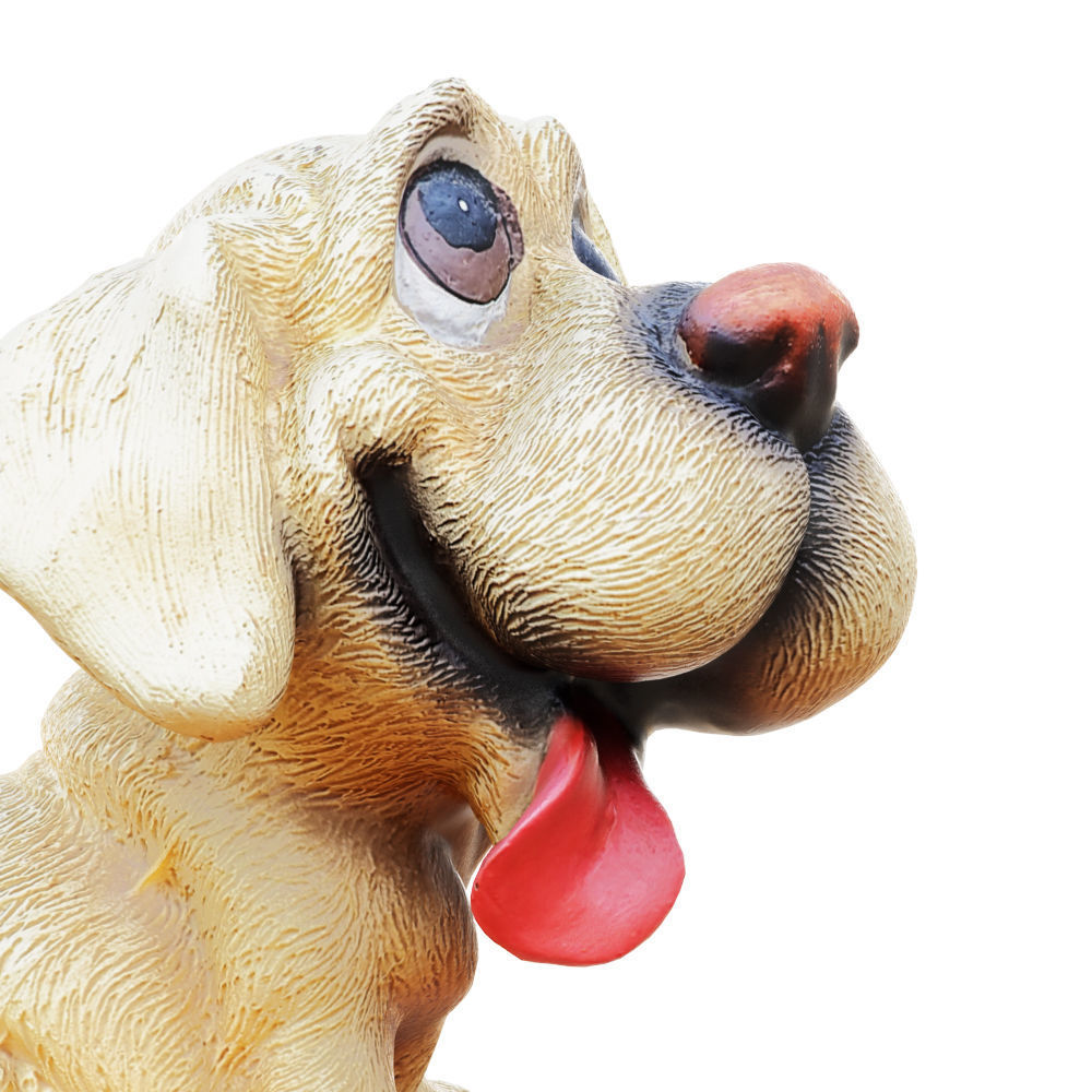 Decorative figurine of a dog piggy bank 3D model_4