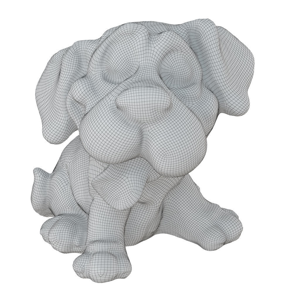 Decorative figurine of a dog piggy bank 3D model_5