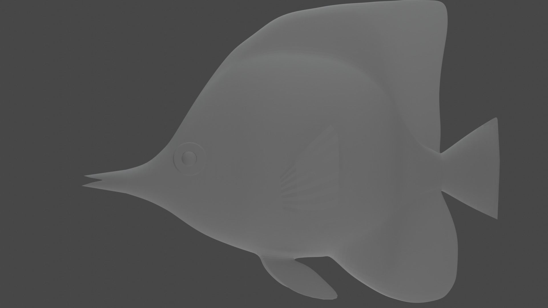 Butterfly Fish Low-poly 3D model_1
