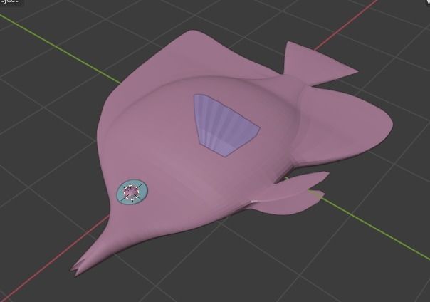 Butterfly Fish Low-poly 3D model_8