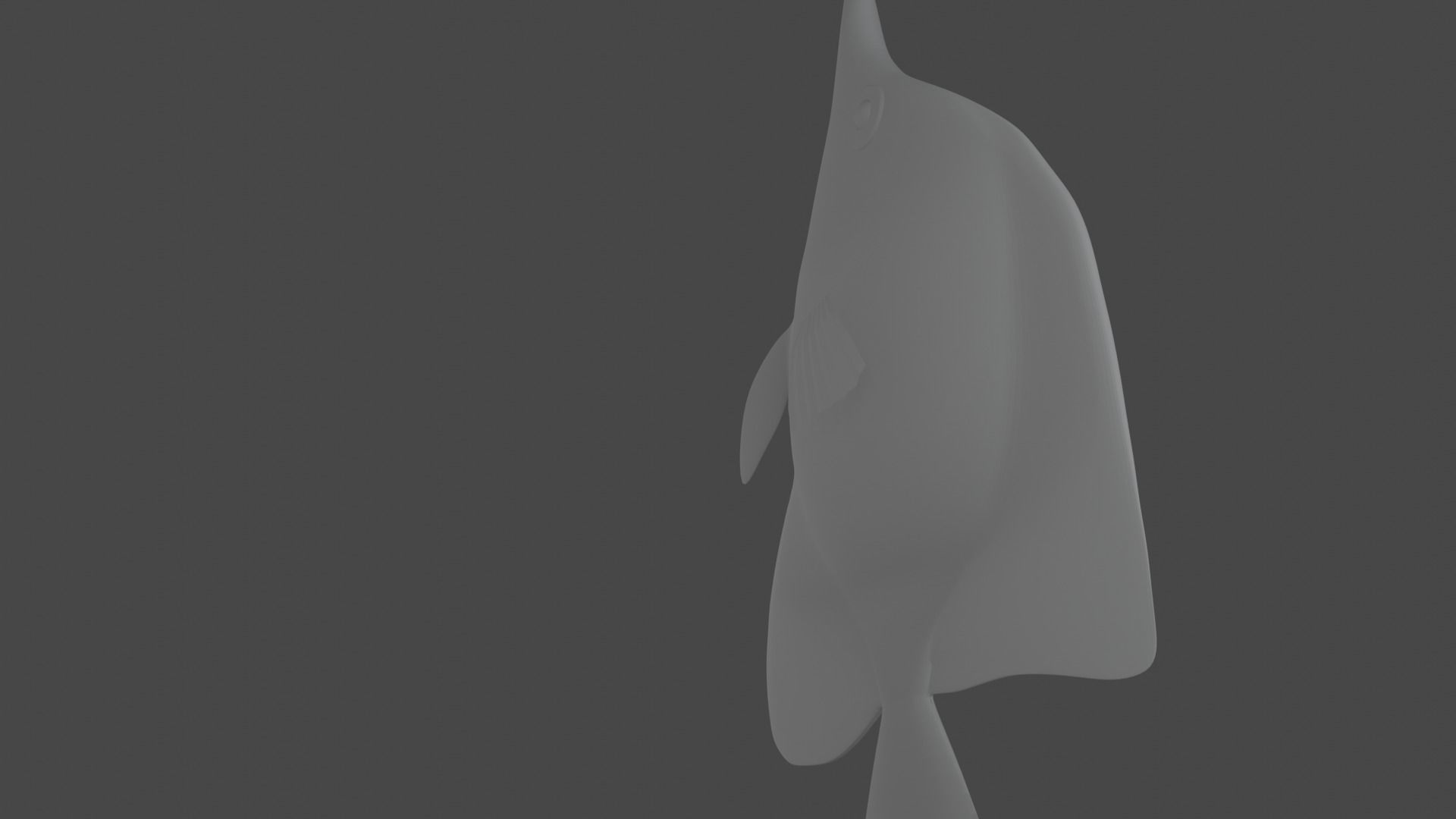 Butterfly Fish Low-poly 3D model_5