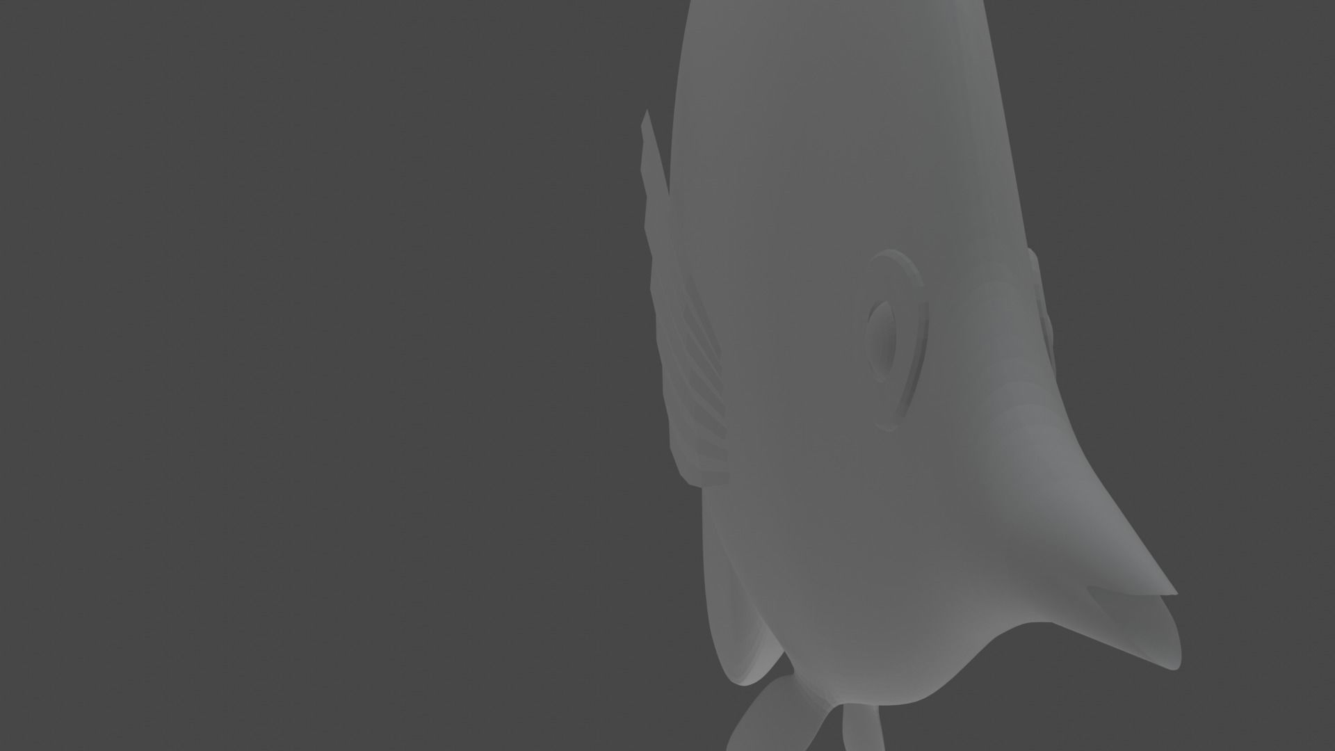 Butterfly Fish Low-poly 3D model_4