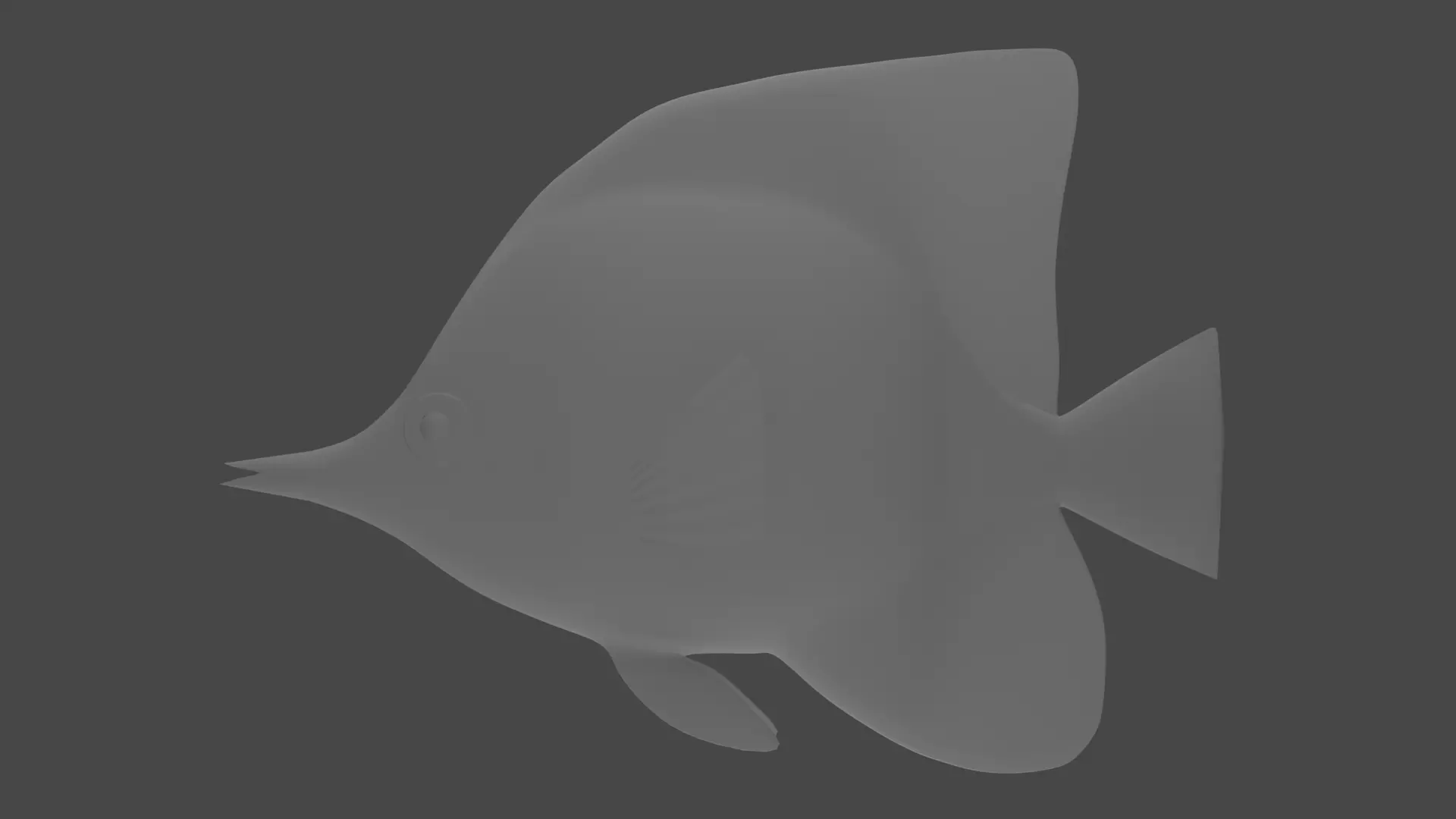 Butterfly Fish Low-poly 3D model_0