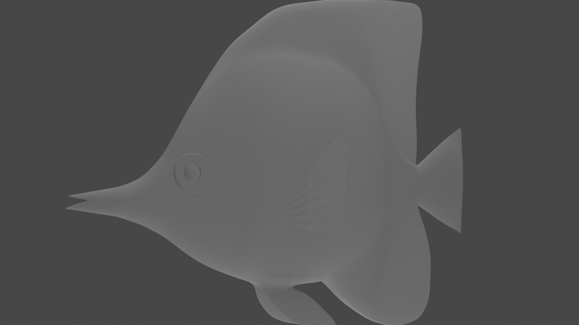 Butterfly Fish Low-poly 3D model_2