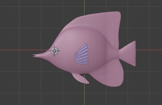Butterfly Fish Low-poly 3D model_6