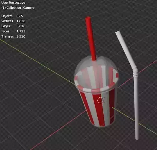 Soft drink Cup and Straw Bonus One Straw 