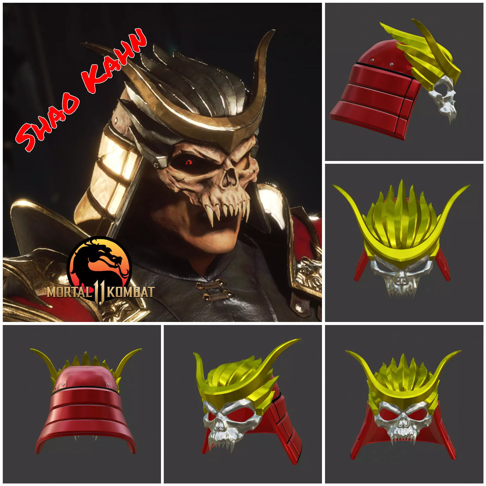 Shao Kahn helmet from Mortal Kombat 11 - Earthrealms Monarch 3D print model_0