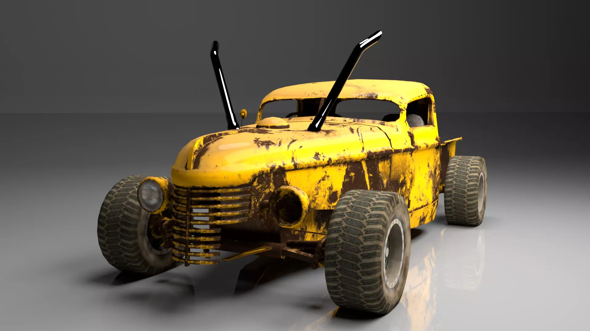 1939 Dodge D12 Char bone  Low-poly 3D model_0