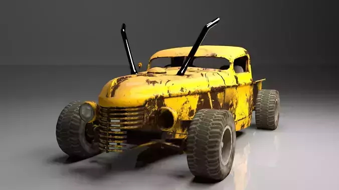 1939 Dodge D12 Char bone  Low-poly 3D model