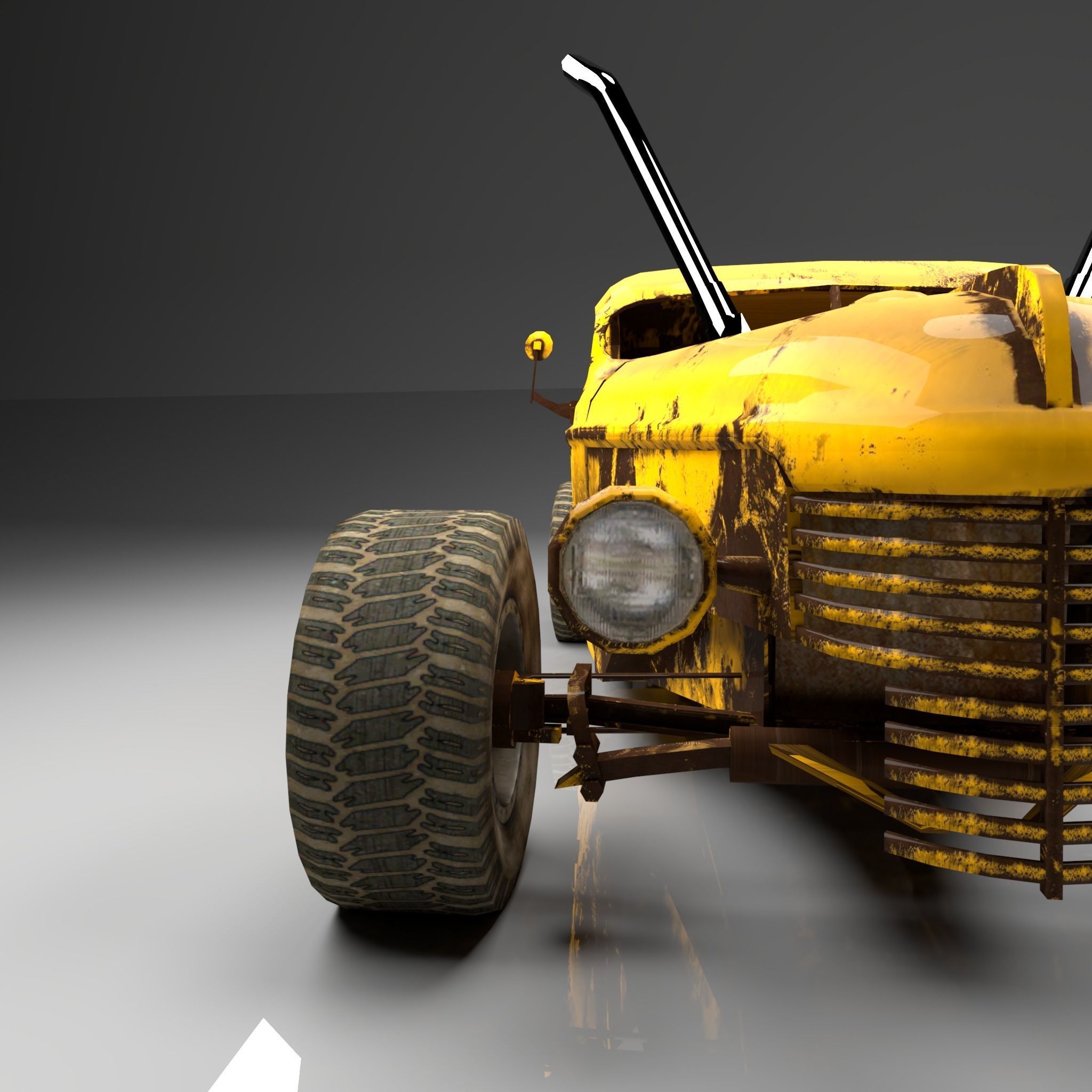 1939 Dodge D12 Char bone  Low-poly 3D model_2