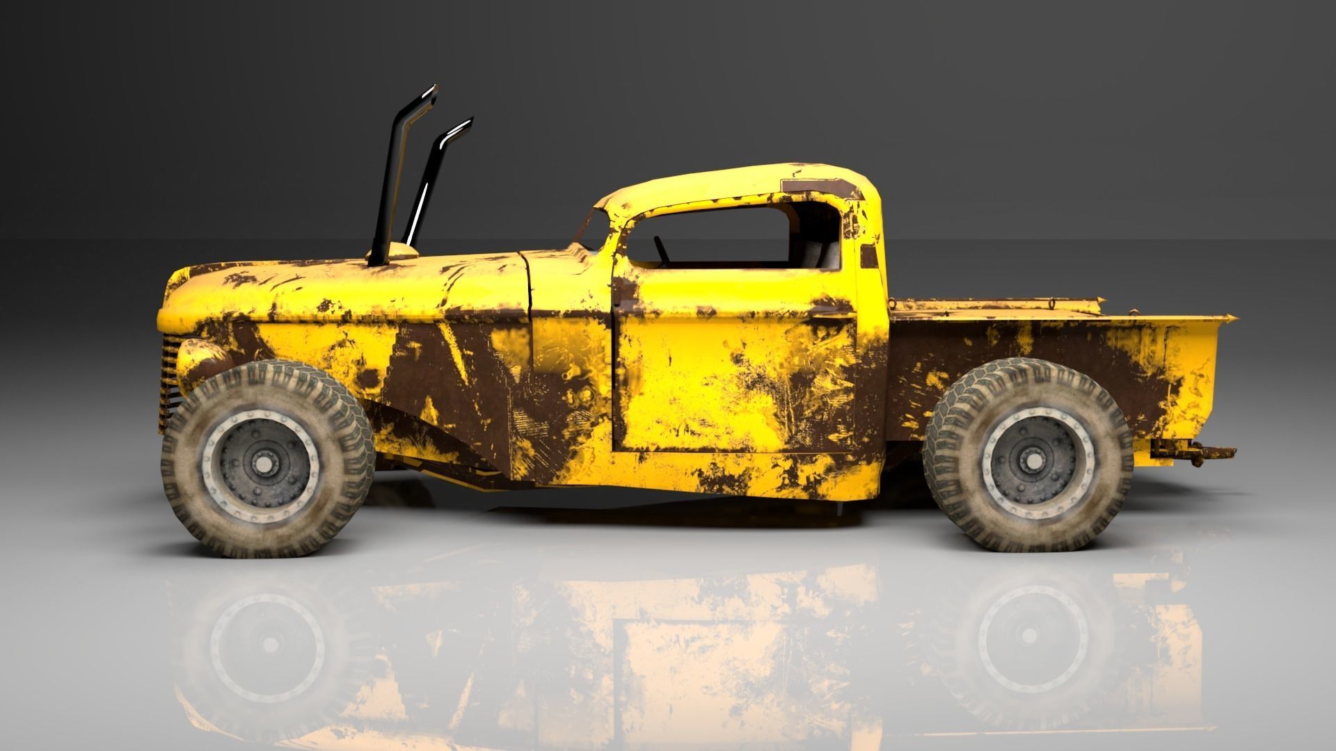 1939 Dodge D12 Char bone  Low-poly 3D model_1