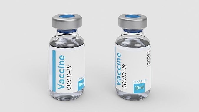 Vaccine Covid-19 ampule  Low-poly 3D model