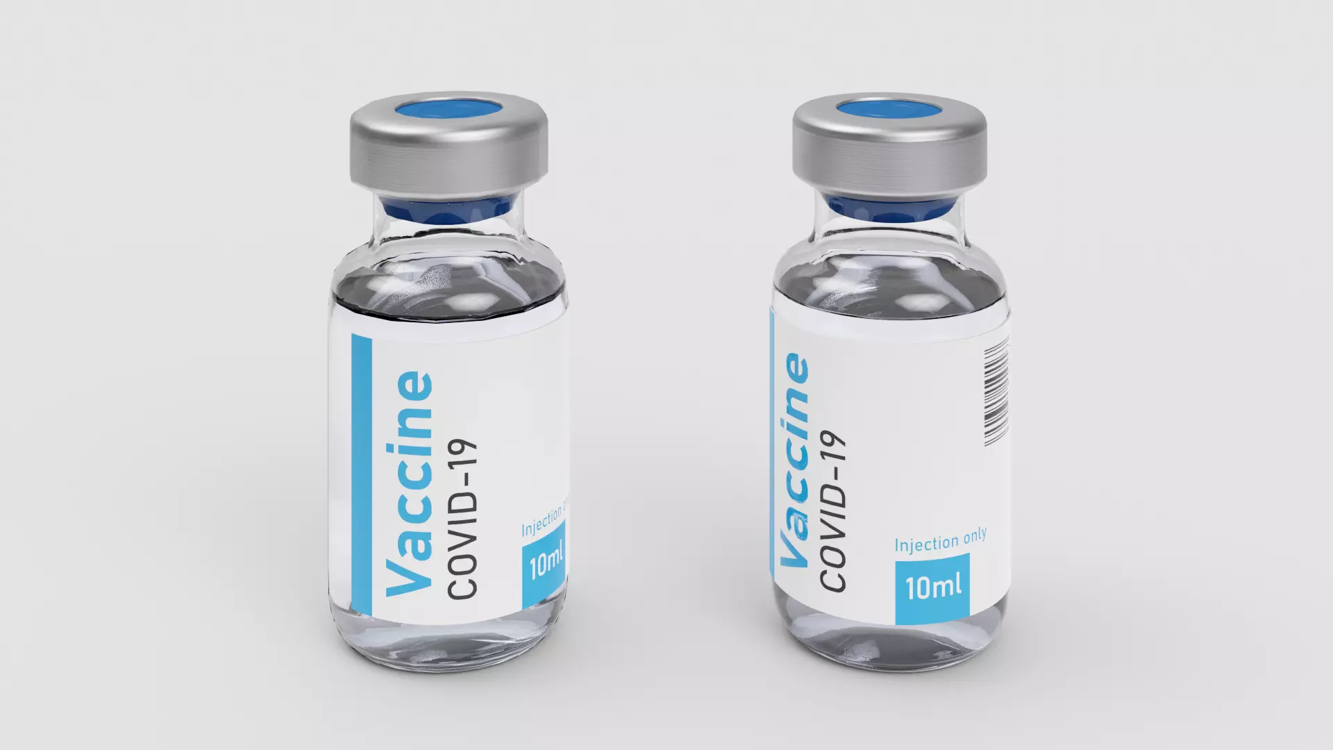 Vaccine Covid-19 ampule  Low-poly 3D model_0