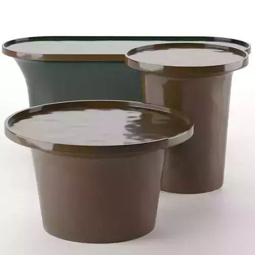 Colvene Lacquer Coffee Table Set 3D model