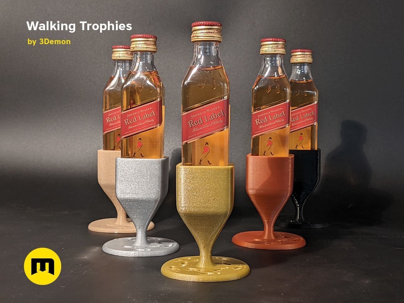 Walking Challenge Trophies Free 3D print model_1