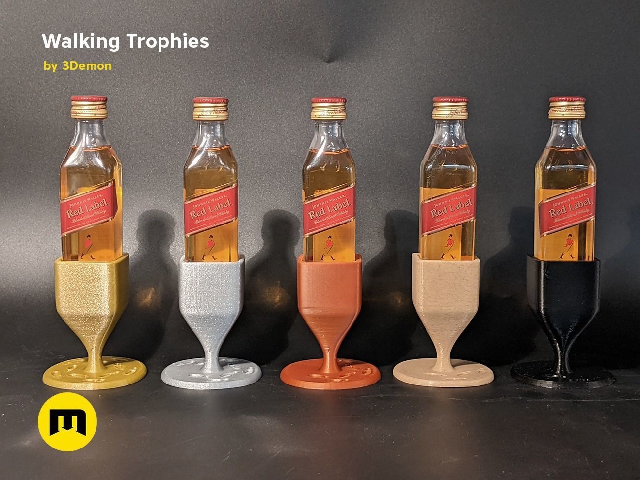 Walking Challenge Trophies Free 3D print model_2