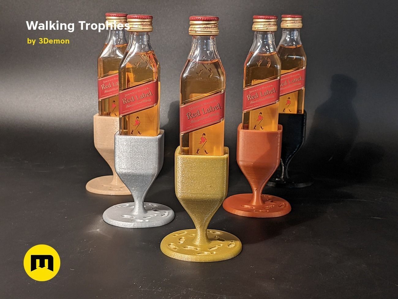 Walking Challenge Trophies Free 3D print model_11