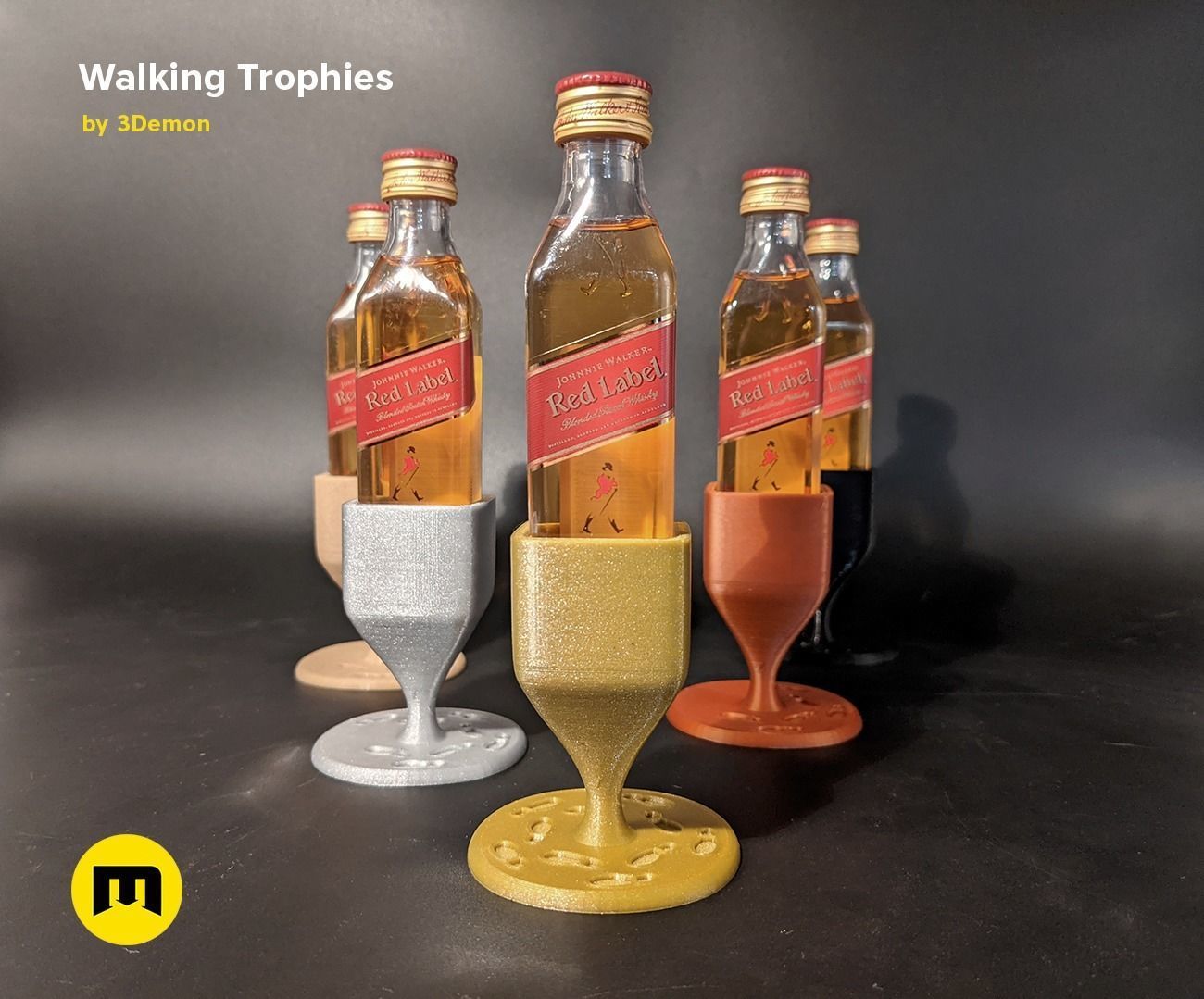 Walking Challenge Trophies Free 3D print model_24