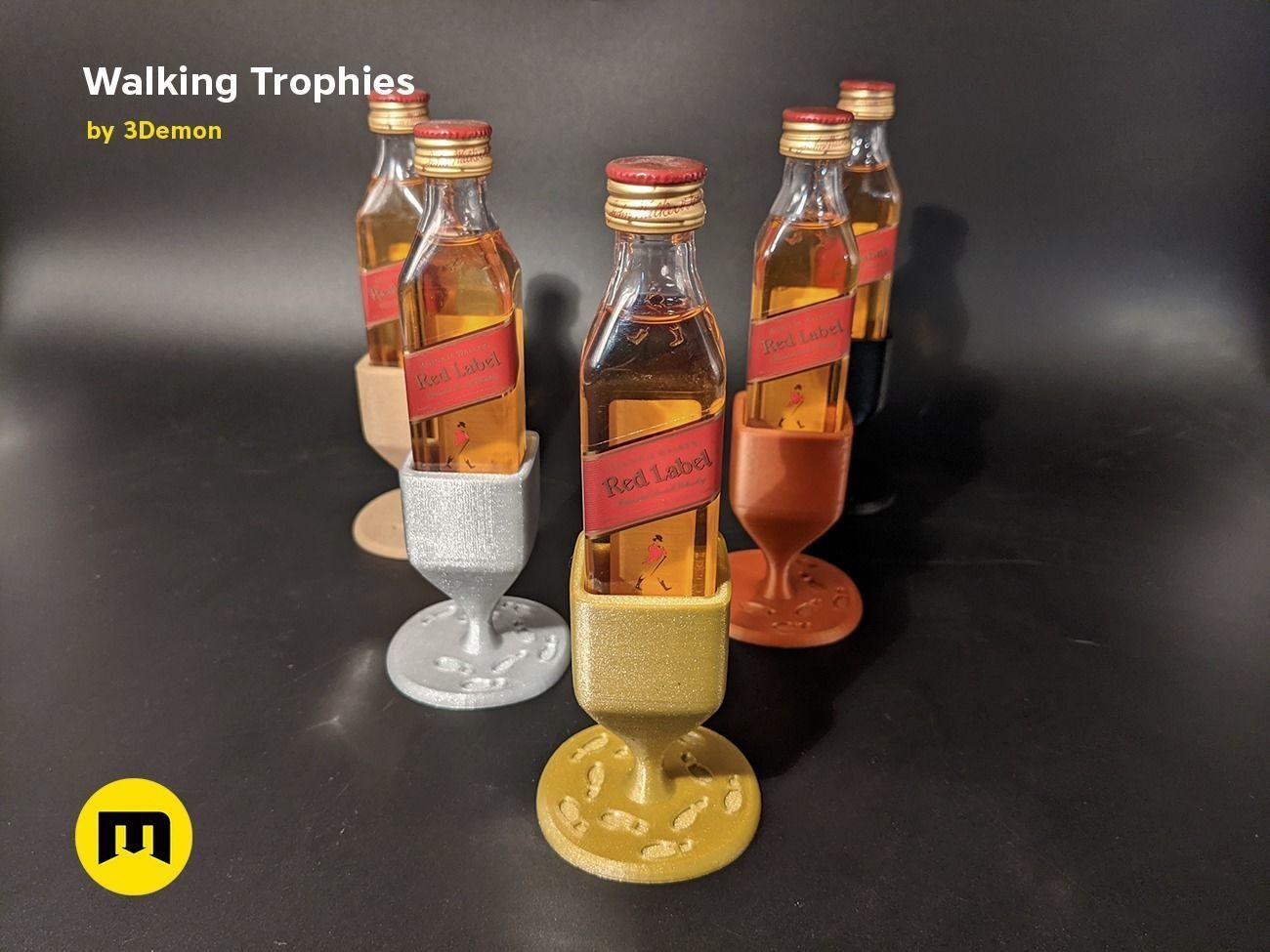 Walking Challenge Trophies Free 3D print model_10