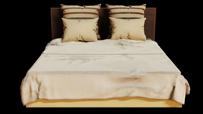 Bed and bedding sets 3D model
