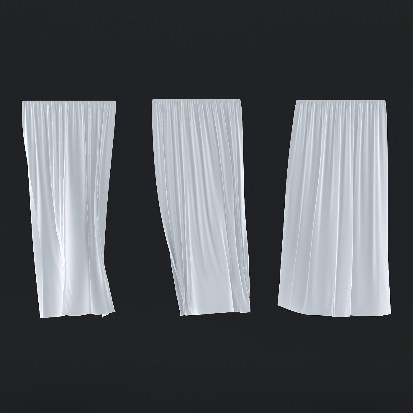 Tulle in the wind No 1 3D model_5