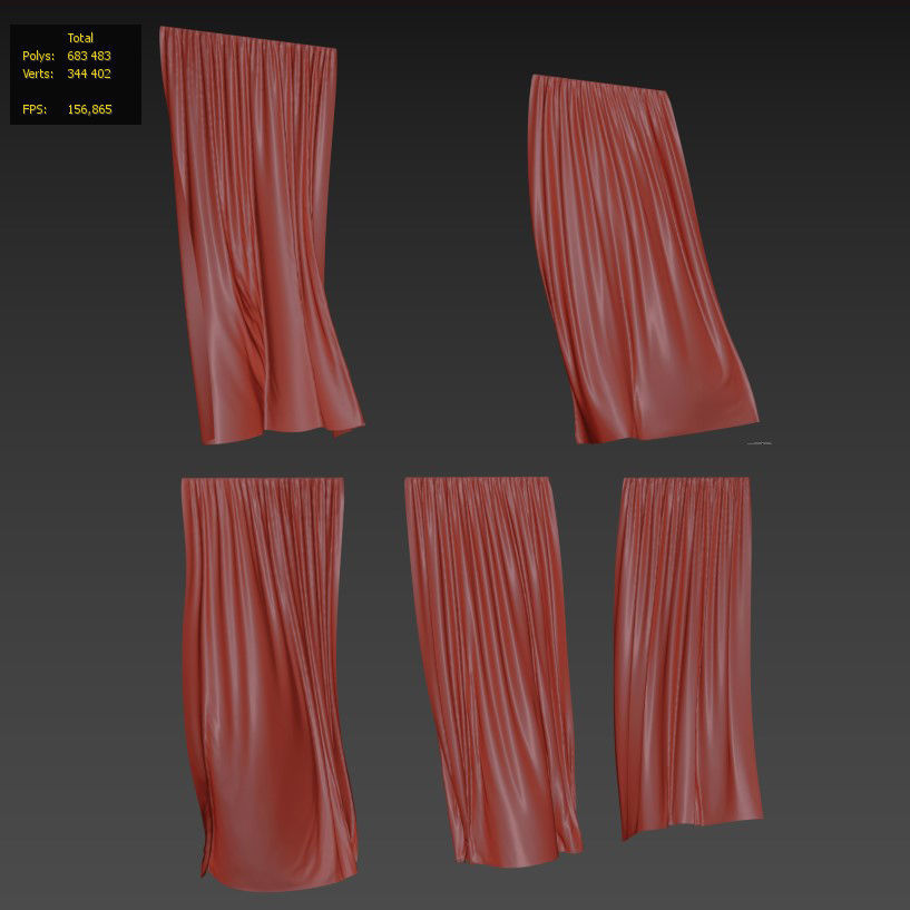 Tulle in the wind No 1 3D model_9