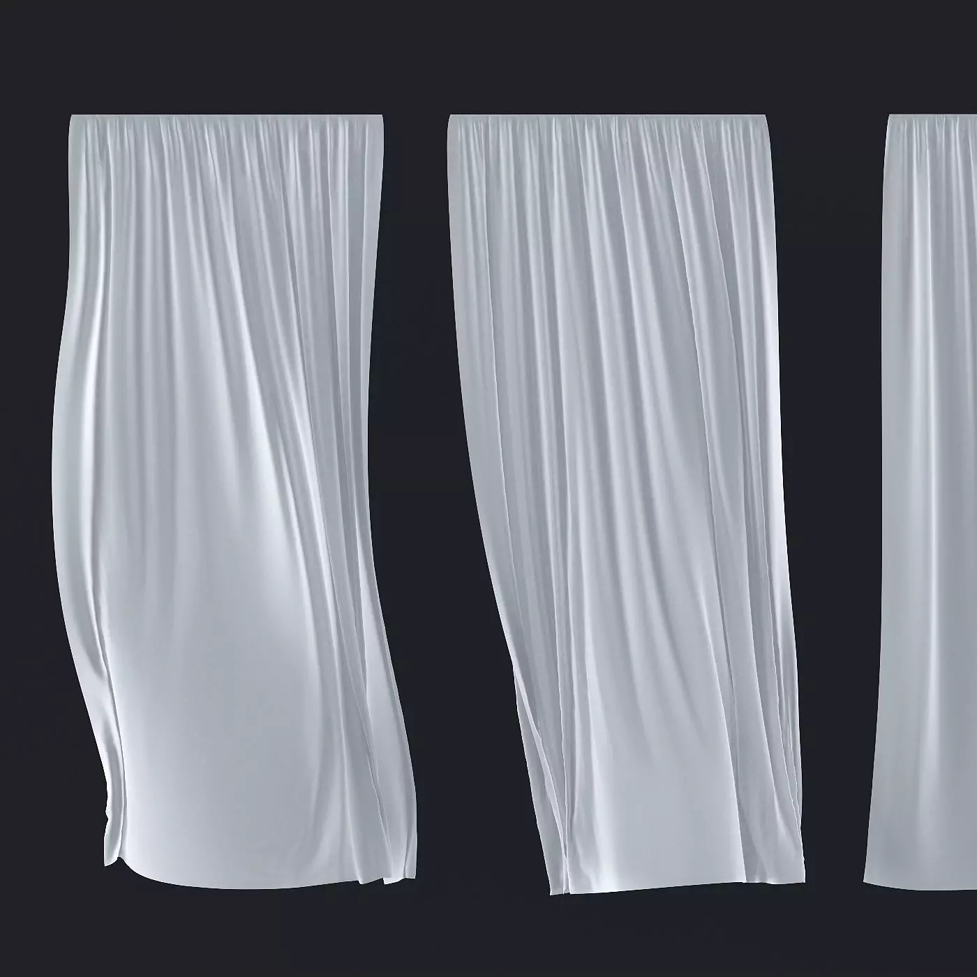 Tulle in the wind No 1 3D model_0