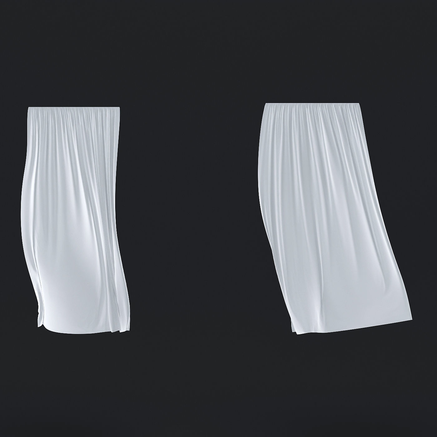 Tulle in the wind No 1 3D model_4