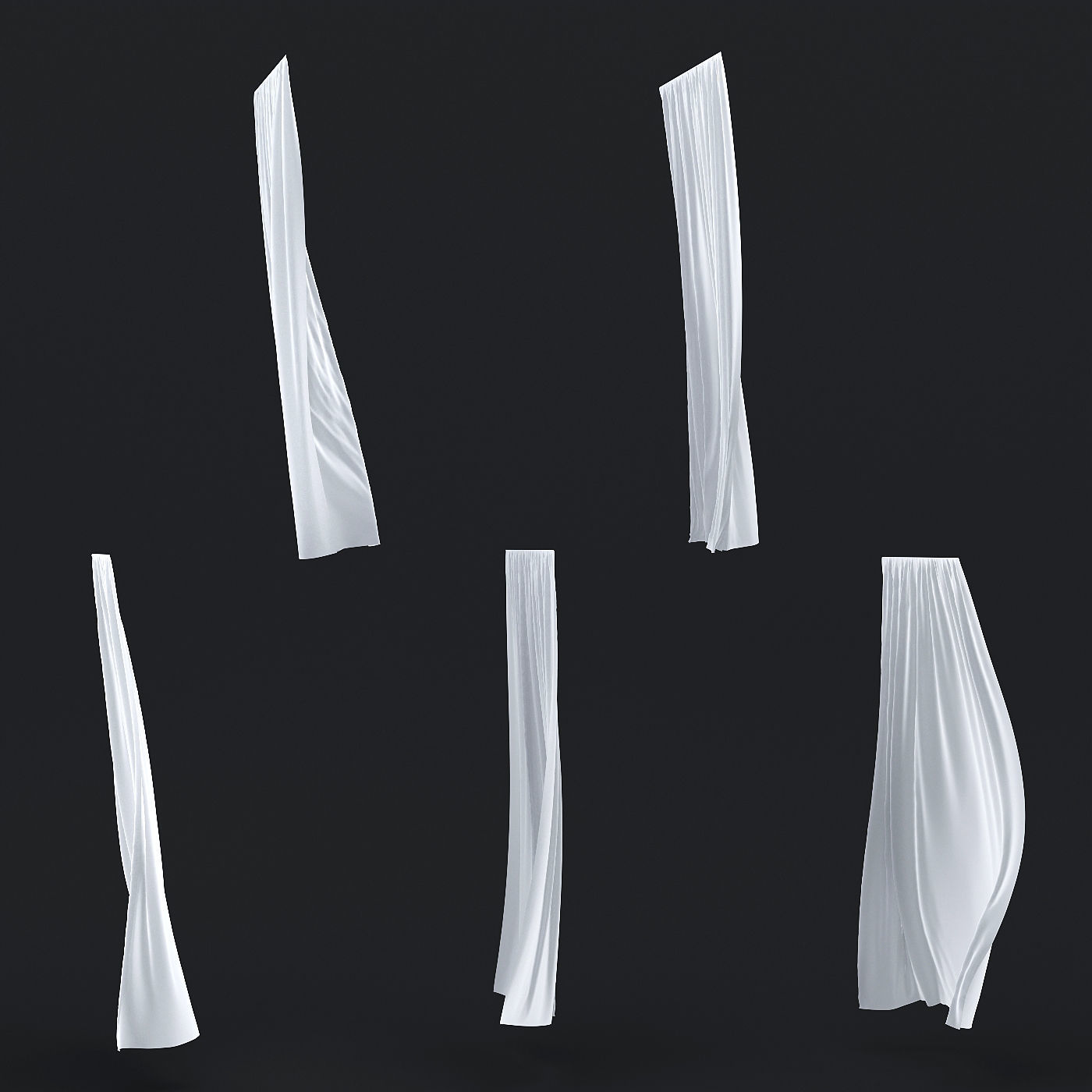 Tulle in the wind No 1 3D model_1