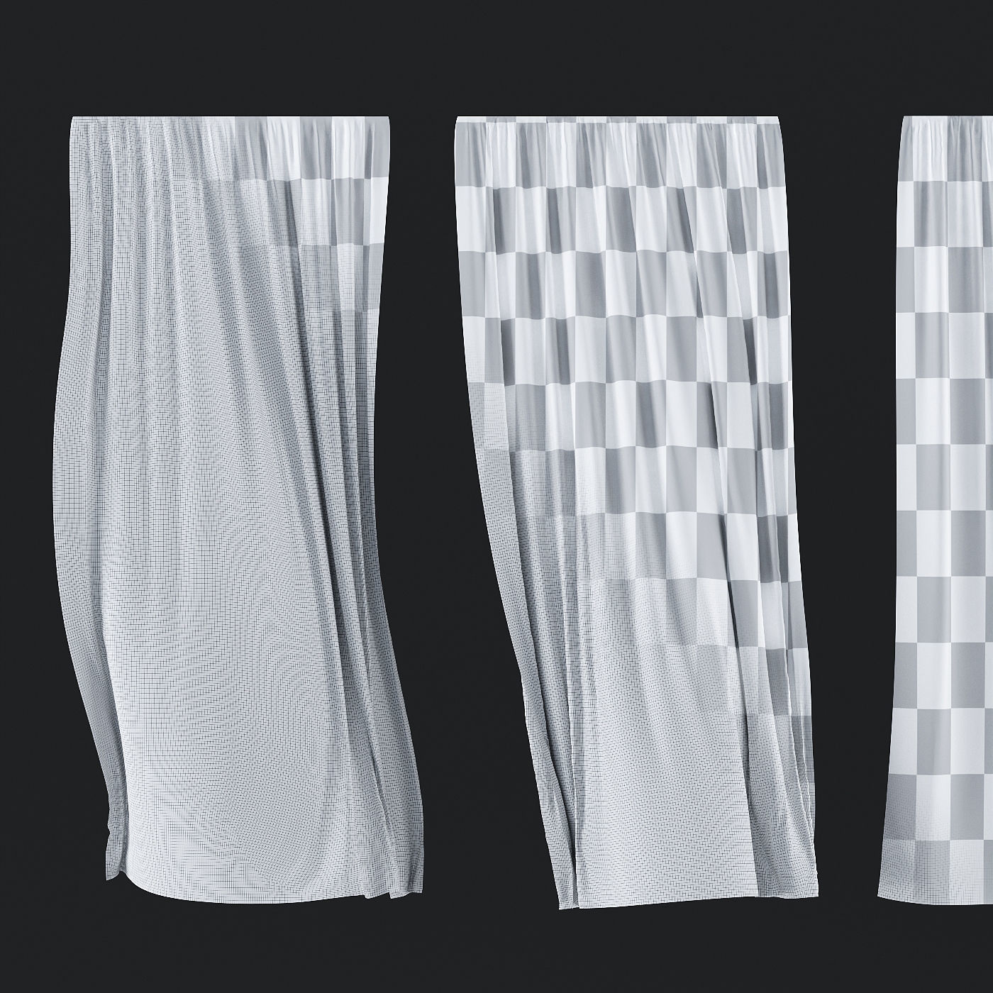 Tulle in the wind No 1 3D model_8