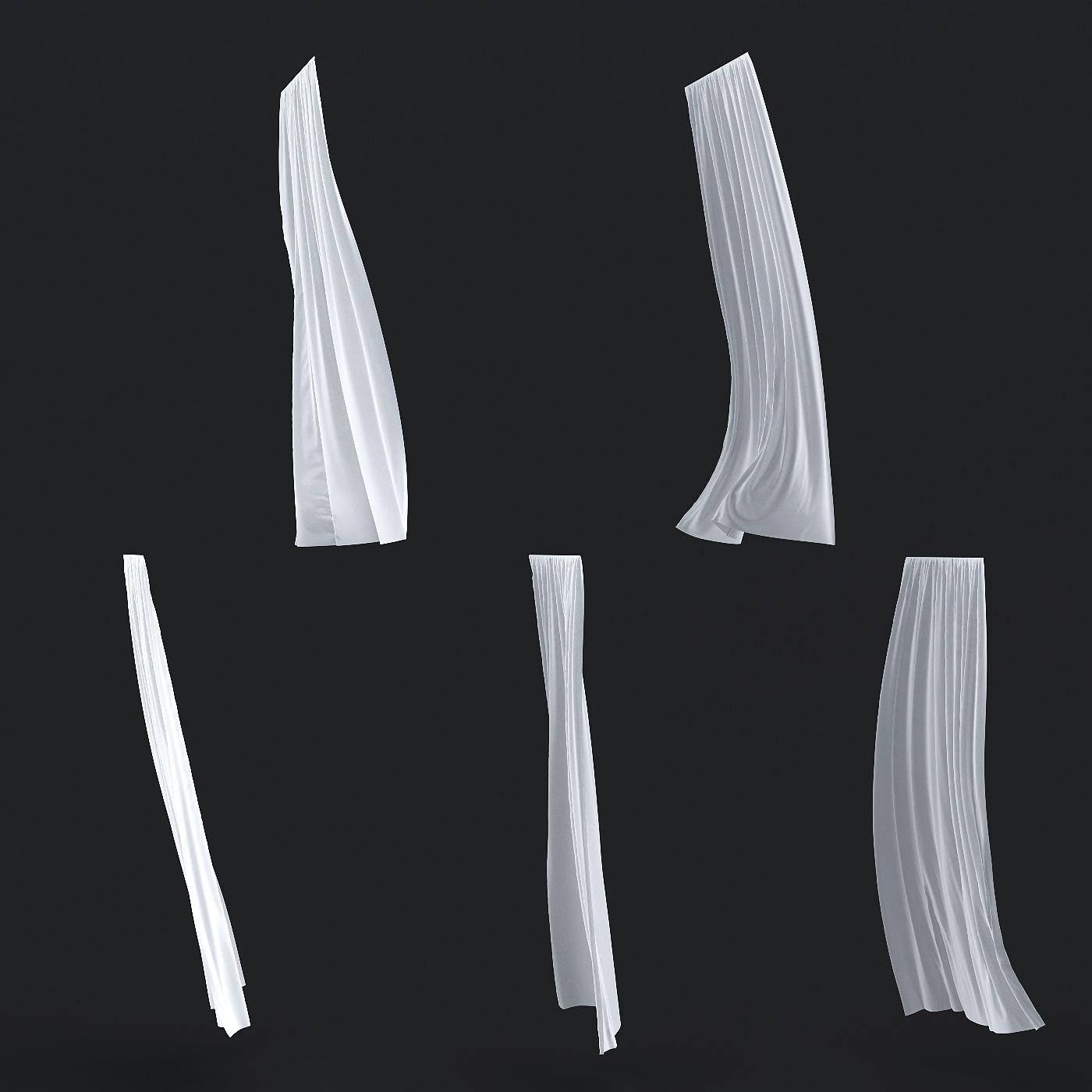 Tulle in the wind No  2 3D model_1