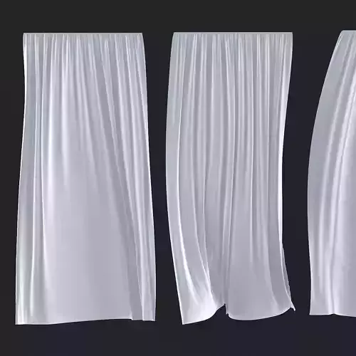 Tulle in the wind No  2 3D model