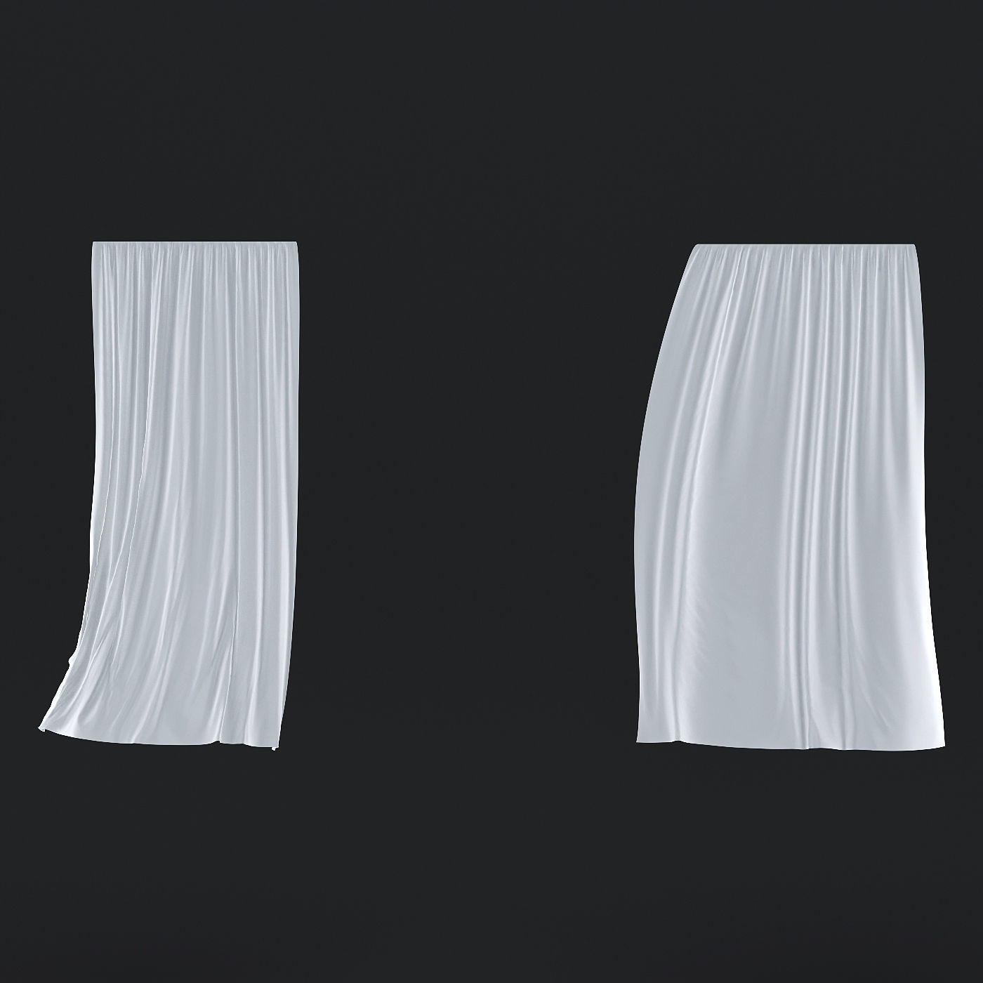 Tulle in the wind No  2 3D model_4